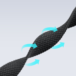 Эластичный ремешок черного цвета (Midnight) для смарт часов Apple Watch размером 42, 44, 45, 46, 49MM, серия Mixture Ultra Series от Dux Ducis