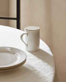 Zara Home чашка из костяного фарфора, цвет золотой, 11 см