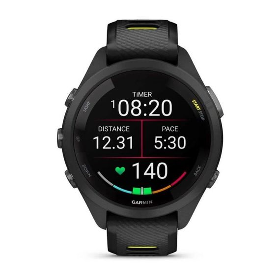 Garmin Forerunner 265S — умные спортивные часы в чёрном цвете