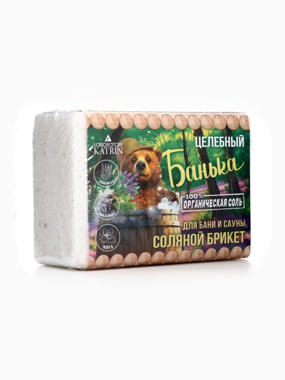 Соляной брикет для бани "Банька" целебный, 500