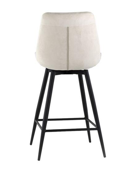 Стул полубарный Флекс с поворотным механизмом велюр бежевый