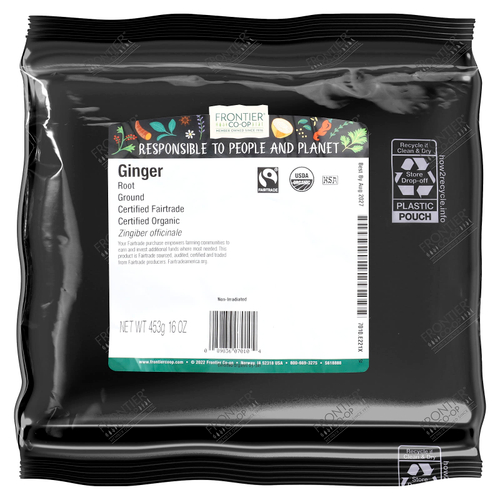 Frontier Co-op, Молотый корень органического имбиря, 453 г (16 унции)