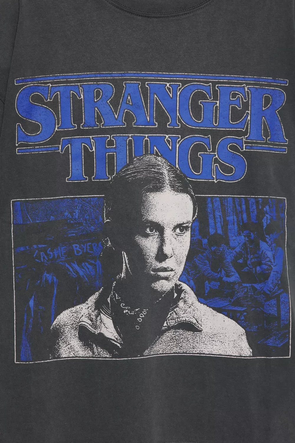 PULL&BEAR Футболка "Stranger Things ", черный