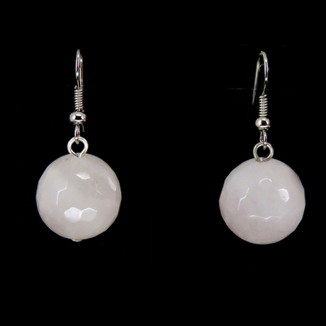 Серьги "Раут 16" розовый кварц