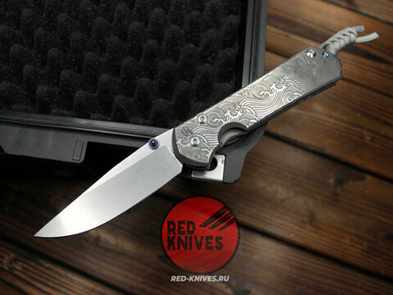 SPD X Chris Reeve Sebenza 31 Large Blue Wave - рук. титан, шайбы бронза, дэтенд керамика