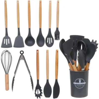 Набор кухонных принадлежностей 12шт «Felicità» серый