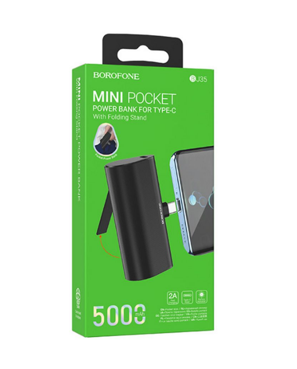 Портативный аккумулятор BOROFONE BJ35 5000 mAh Lightning iPhone (черный)