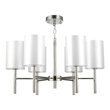 SLE107303-06 Светильник подвесной Никель/Белый E14 6*40W NOIA