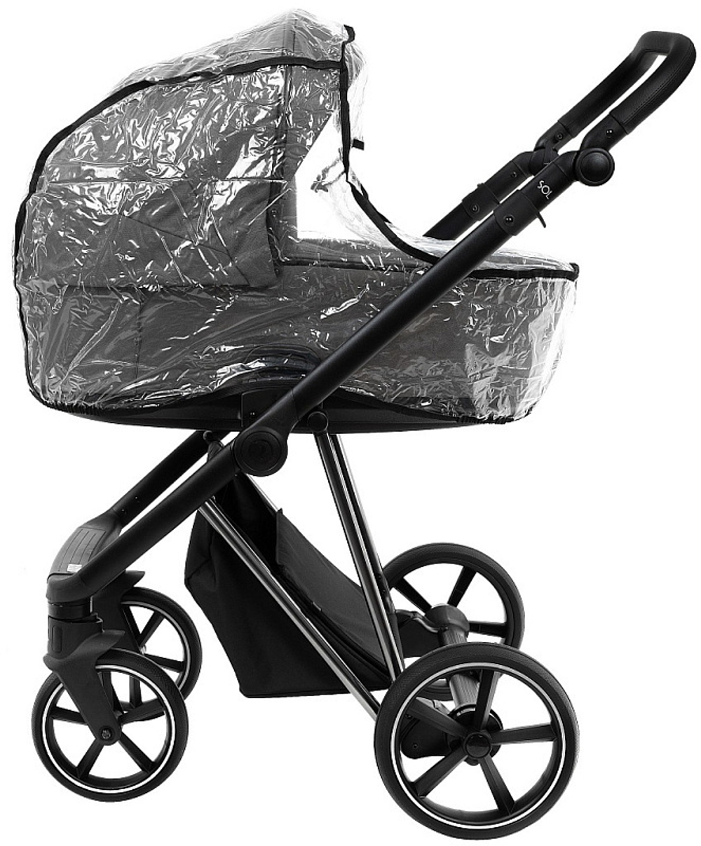 Детская коляска Roan Sol Luxury 3 в 1 с автокреслом Tutis Elo Lux Black RSL/4051 Taupe/Nikiel