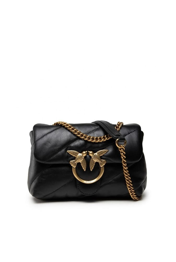 MINI LOVE BAG PUFF MAXI QUILT – black gold