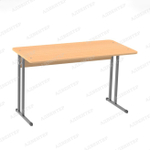 Парта двухместная нерегулируемая со скругленными углами (бук)
