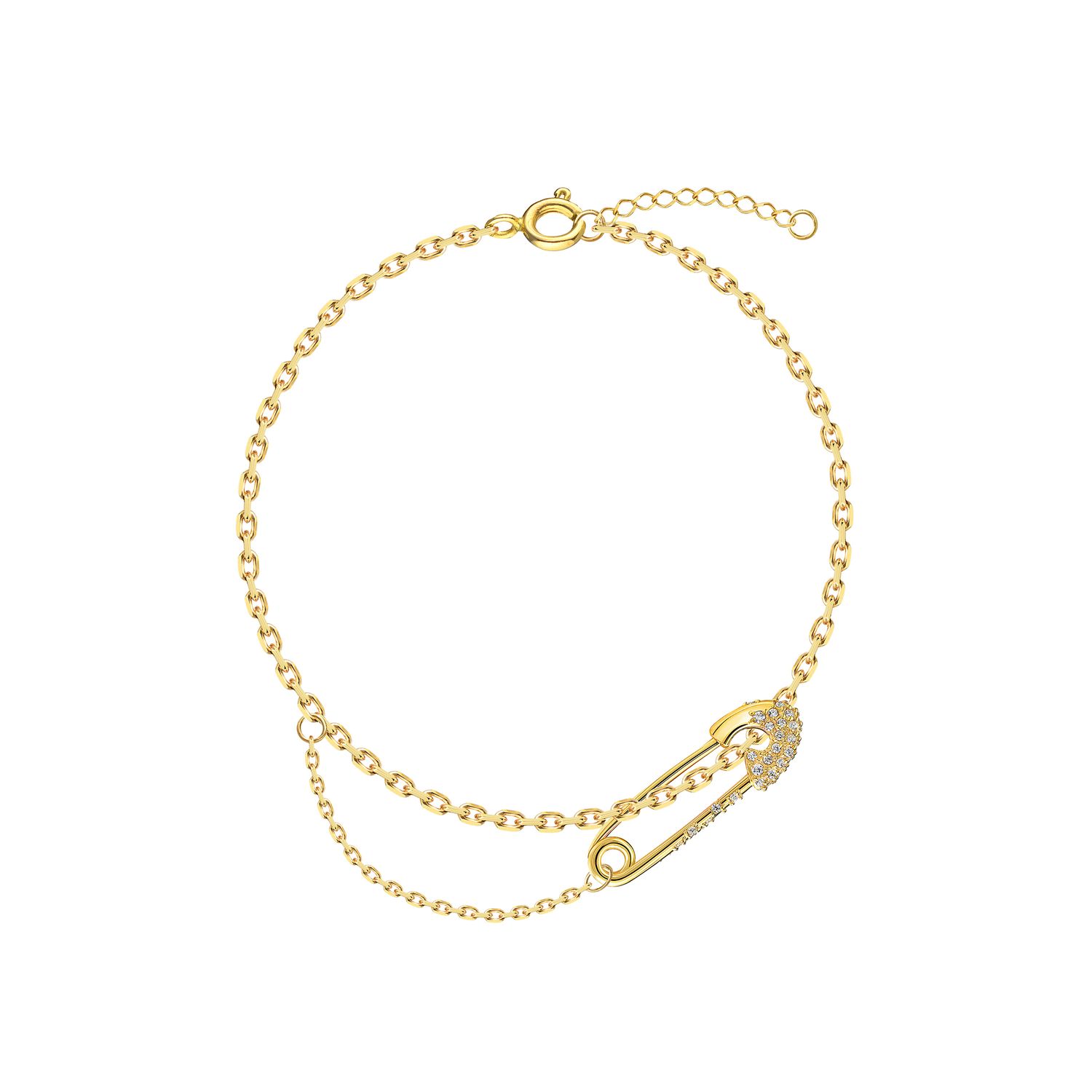 Браслет Crystal Pin Bracelet - Gold