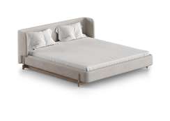 Кровать Basic спальное место 180*200 см (молочный, рогожка)