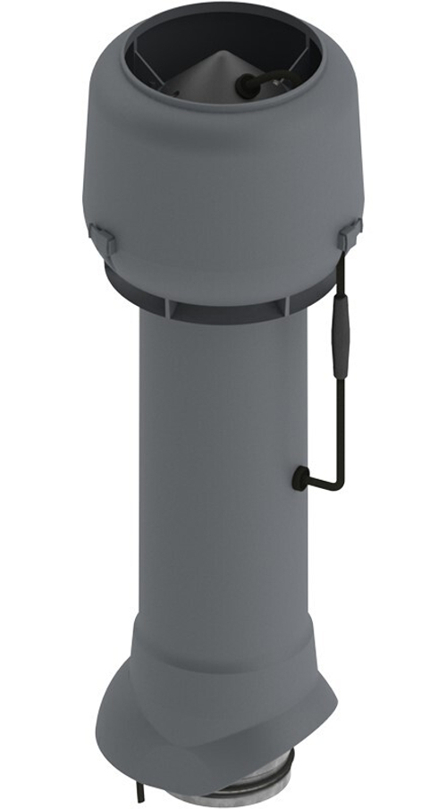 Вентиляционный выход с вентилятором TP-85E.125/160/700 D125 СЕРЫЙ