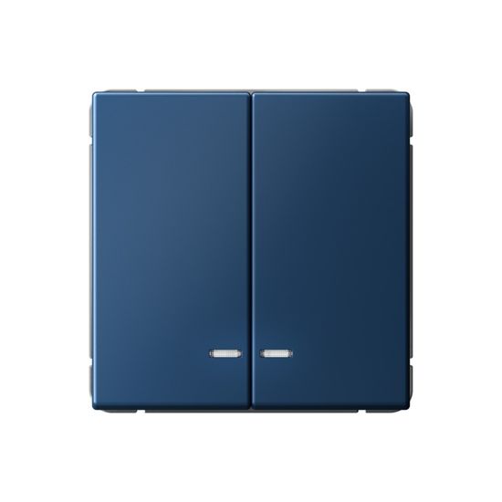 Выключатель 2-кл. ArtGallery (сх. 5а) 10AX с подсветкой быстрозажим. клем. механизм аквамарин SE GAL001153S