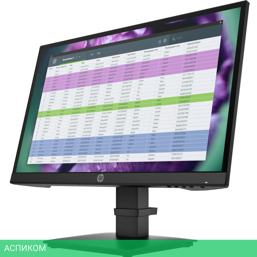 Монитор HP P22 G4 черный (1A7E4AA)