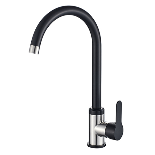 СМЕСИТЕЛЬ ДЛЯ КУХНИ CASELA С ВЫСОКИМ ИЗЛИВОМ 74105B ЧЕРНЫЙ НЕРЖ СТАЛЬ