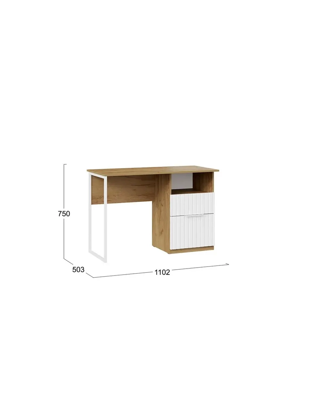 Стол письменный Белый матовый 110,2х50,3х75 см