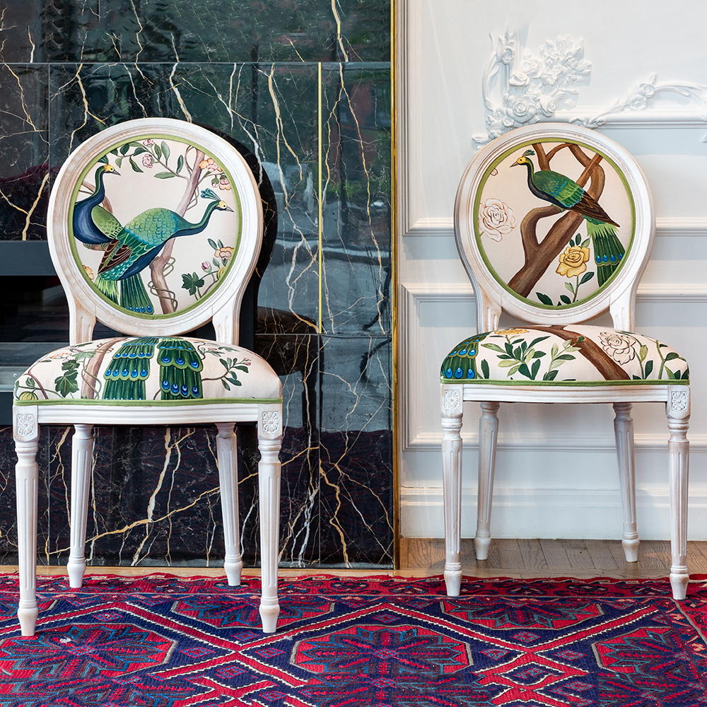 Стул Объект мечты Индокитайский зелёный павлин версия 2