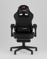 Кресло спортивное TopChairs Prophet с оттоманкой черный
