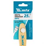 83069 Кисть плоская "Евро" 1", искусственная щетина 25мм, деревянная ручка  MTX