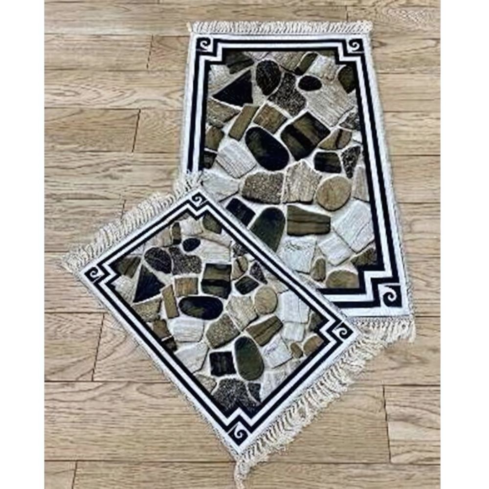 Набор ковриков DECORATIVE цифровая печать с бахромой 60*100+40*60 deco 6756v
