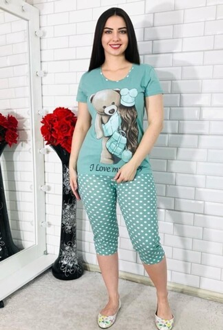 Пижама женская бриджи+футболка КЖ0006 норма