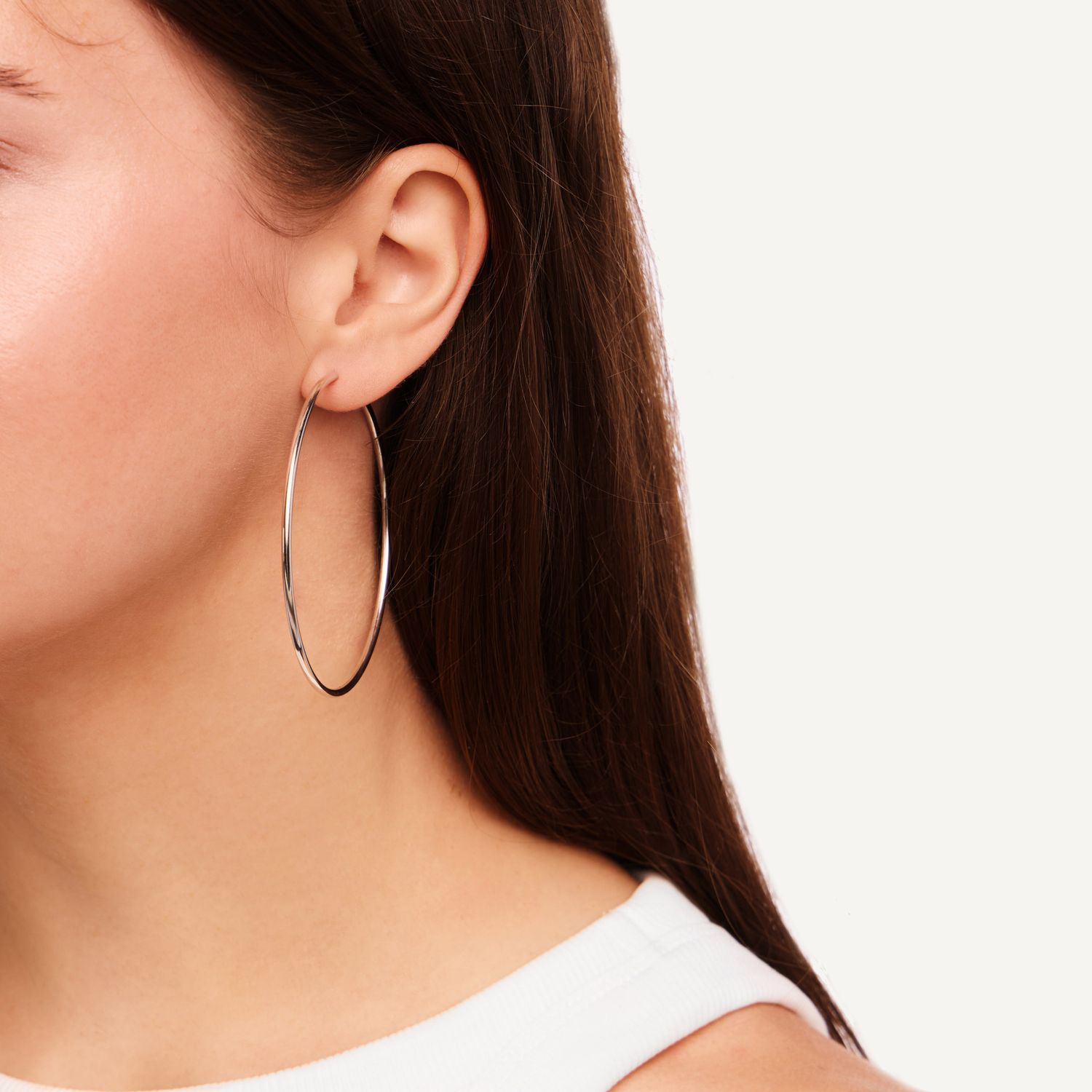 Серьги Wide Silver Congo - 6 cm