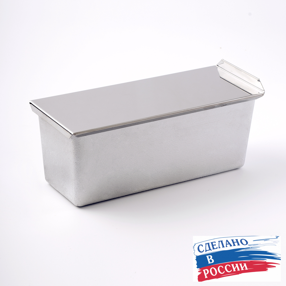 Тостерная форма для выпечки хлеба с крышкой 300х120х120 мм