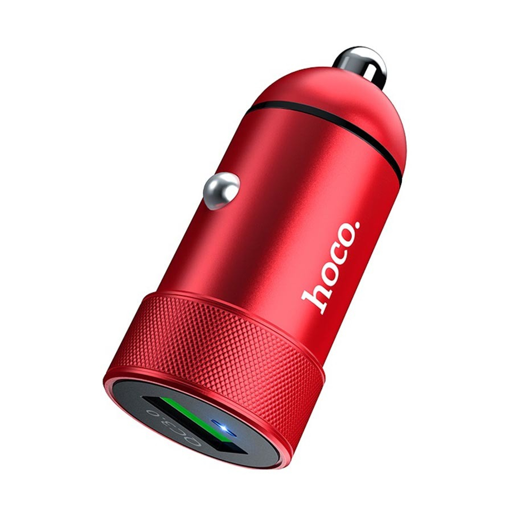 Автомобильное зарядное устройство USB Hoco Z32 (18W, QC3.0) Красный
