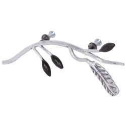 Ручка мебельная скоба Oliva Branch (Олива Бранч) правая Античное серебро