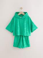 Колстовка с капюшоном и шорты в комплекте для девочки Next AB7-630, Зеленый