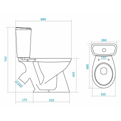 Унитаз напольный Santek Бриз 1.WH30.2.138 схема