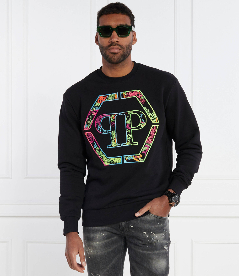 Худи Embroidered LS Philipp Plein - черный(MJO1135 PJO002N)