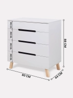 Комод RANT "INDY PRO" с органайзером 80 см. 4 ящика (арт.123) Crystal Beige