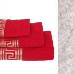 Полотенце махровое 70*140см «Greece» цвет белый 01000 плотность 450гр/м2 с петелькой-подвесом