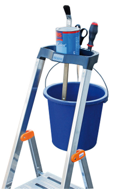 SAFETY Стремянка с большой полкой,5 ступеней,раб.высота 3.05м(128959)