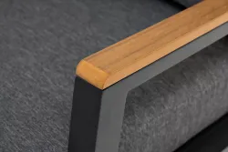 "Камелия" лаунж-зона 4-местная из алюминия, цвет темно-серый