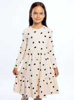 Платье интерлок 1670200101 р.122-128 бежевый (Юлла)