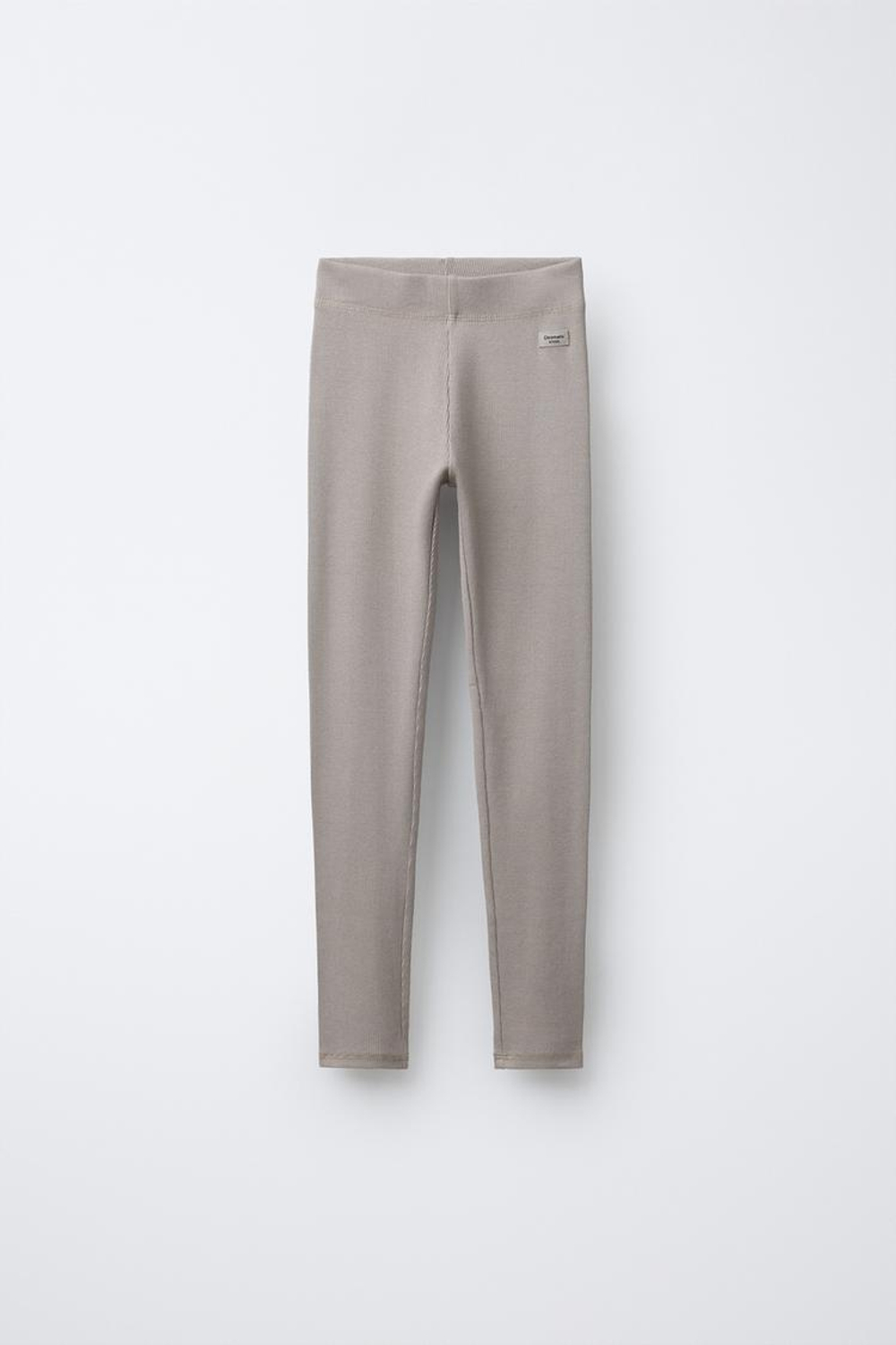 ZARA ЛЕГИНСЫ В РУБЧИК ИЗ МОДАЛА С ЭТИКЕТКОЙ, СЕРО-КОРИЧНЕВЫЙ