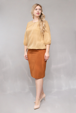 Блузка женская 3297ЛП, бежевый #285Б093297ЛП