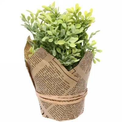 Цветы искусственные в горшочке «Листья « h 17см