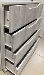 Комод 4 Сорренто Белый/Рамбла