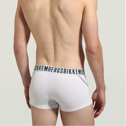 Мужские трусы хипсы белые набор 2 в 1 Bikkembergs FASHION PUPINO BKK1UTR06BI