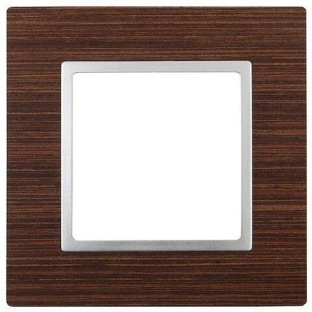 Рамка 1-м 14-5301-10 дерево Elegance венге+алюм ЭРА Б0034569