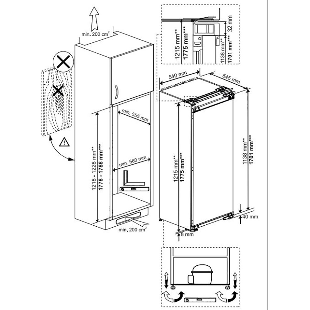 Встраиваемый холодильник Hotpoint HBDR 18I