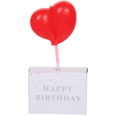 Свеча в торт «Любовь» 7.5 см, розовый