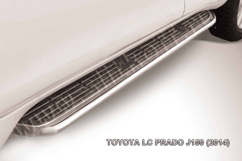 Пороги из нержавейки Toyota Land Cruiser Prado J150 (2013-2017) d42 труба