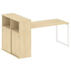 Метал Систем Куатро Стол письменный с шкафом-купе на О-образном м/к 40БО.РС-СШК-3.4 Т