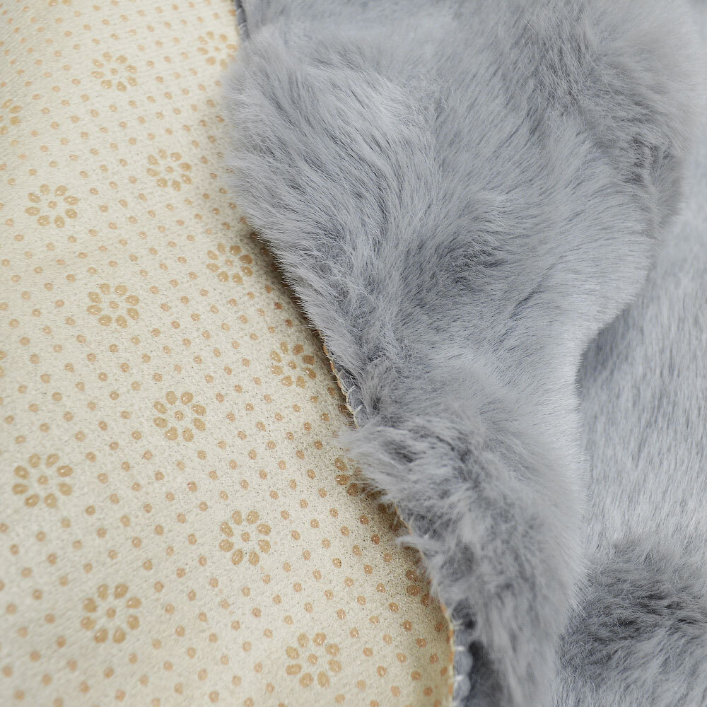 Коврик меховой фактурный 50*80см, полиэстер, серый